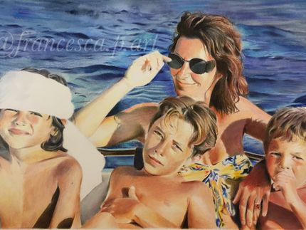 “(My)Family and the sea” colour pencil drawing